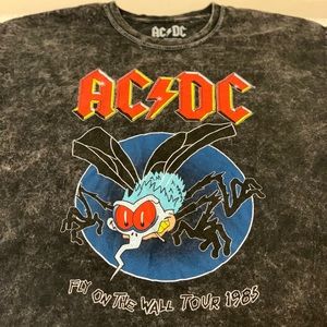 ACDC 1985 FLY ON THE WALL ACID WASH TIEDYE CONERT
